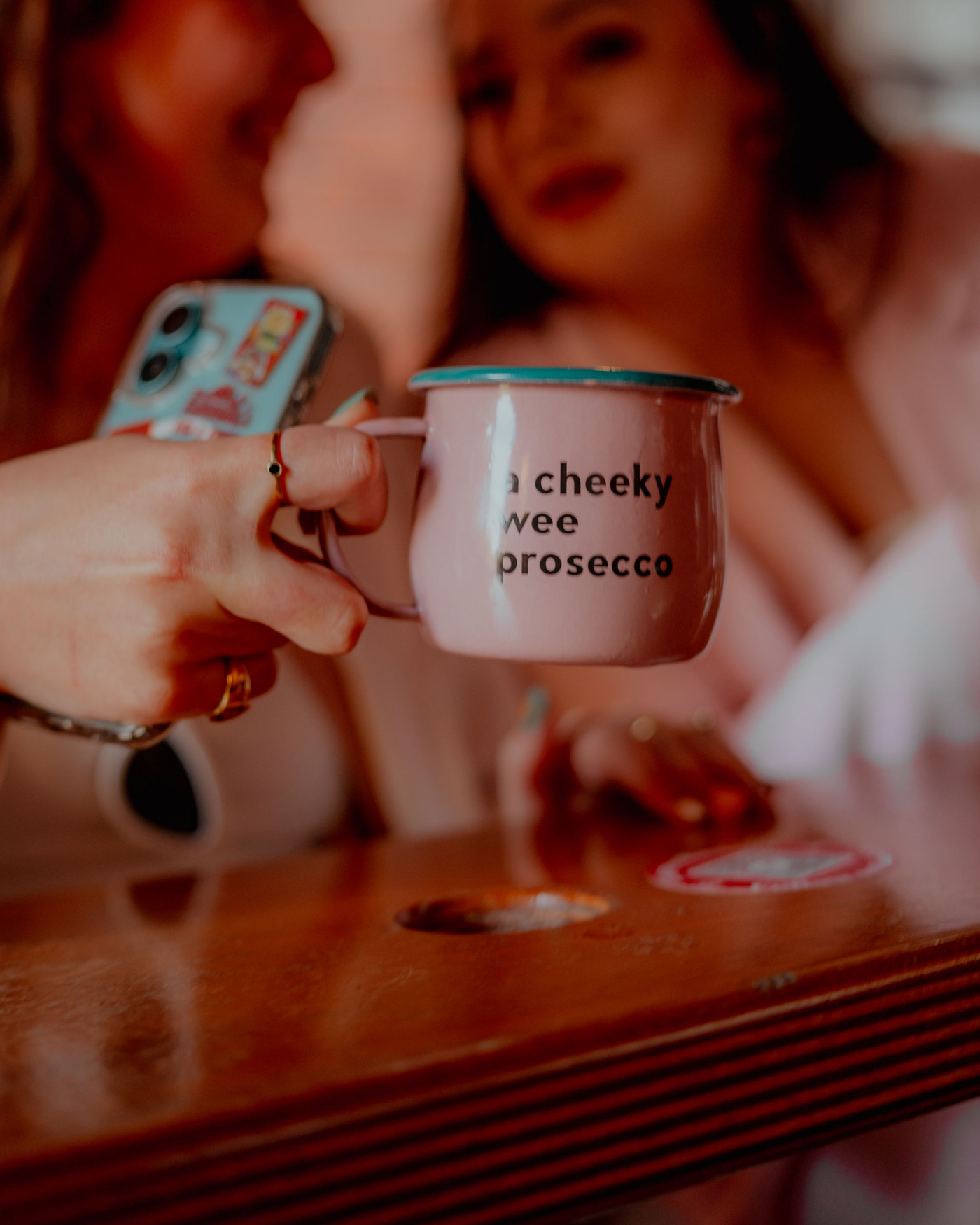 A Cheeky Wee Prosecco Enamel Mug