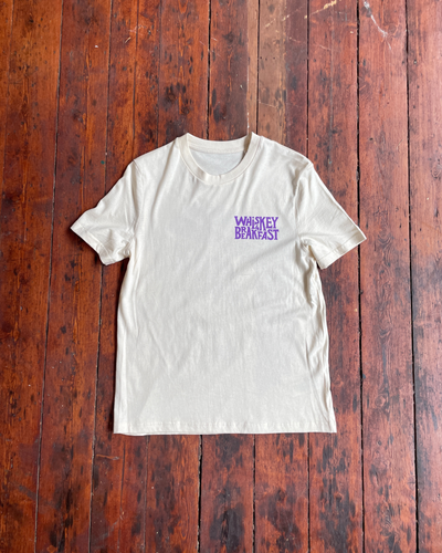 Cream & Purple T-Shirt | Whiskey 4 Breakfast