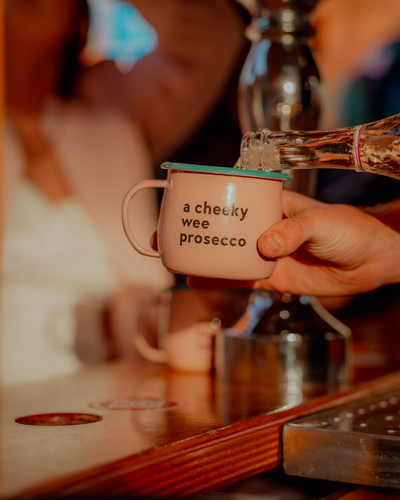 A Cheeky Wee Prosecco Enamel Mug
