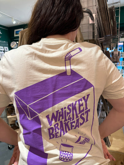 Cream & Purple T-Shirt | Whiskey 4 Breakfast