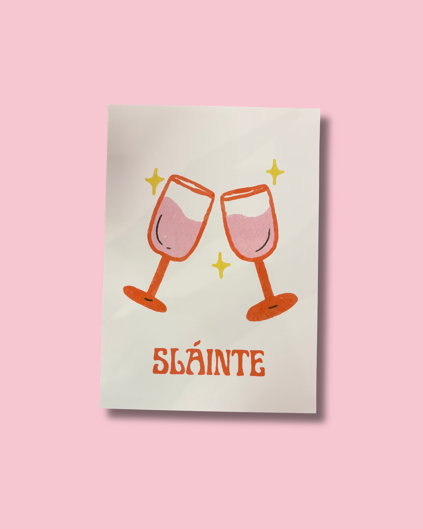 Slainte Wine Print | As Gaeilge