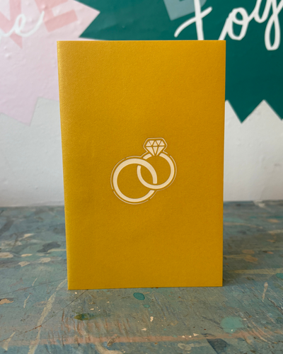 Gold Wedding Rings Pop Up Card | Paper Bear