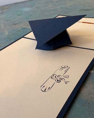 Graduation Hat Pop Up Card | Paper Bear