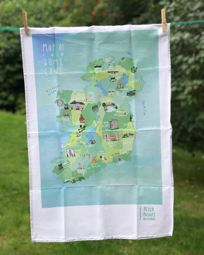 Map of the Homeland Tea Towel | Peter Paints Pictures