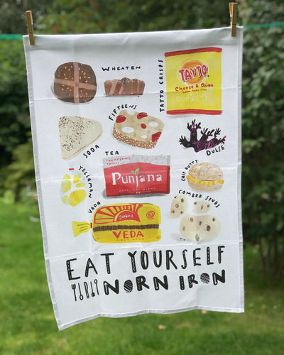 Eat Yourself Tea Towel | Peter Paints Pictures