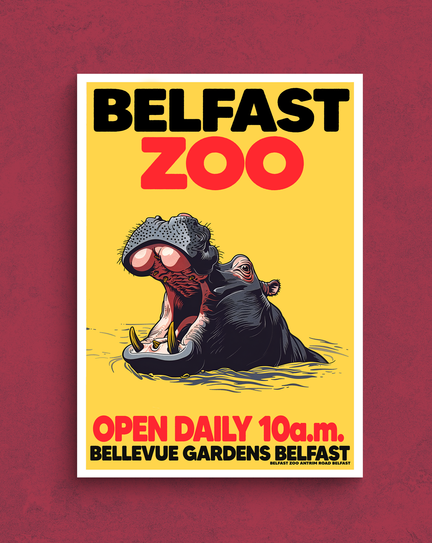 Belfast Zoo Print | Pure Craic Prints