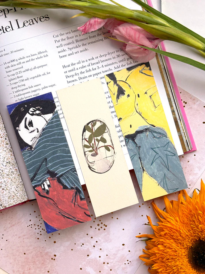 Colourful Illustrated Double Sided Bookmark Set of 3 | Majukooo