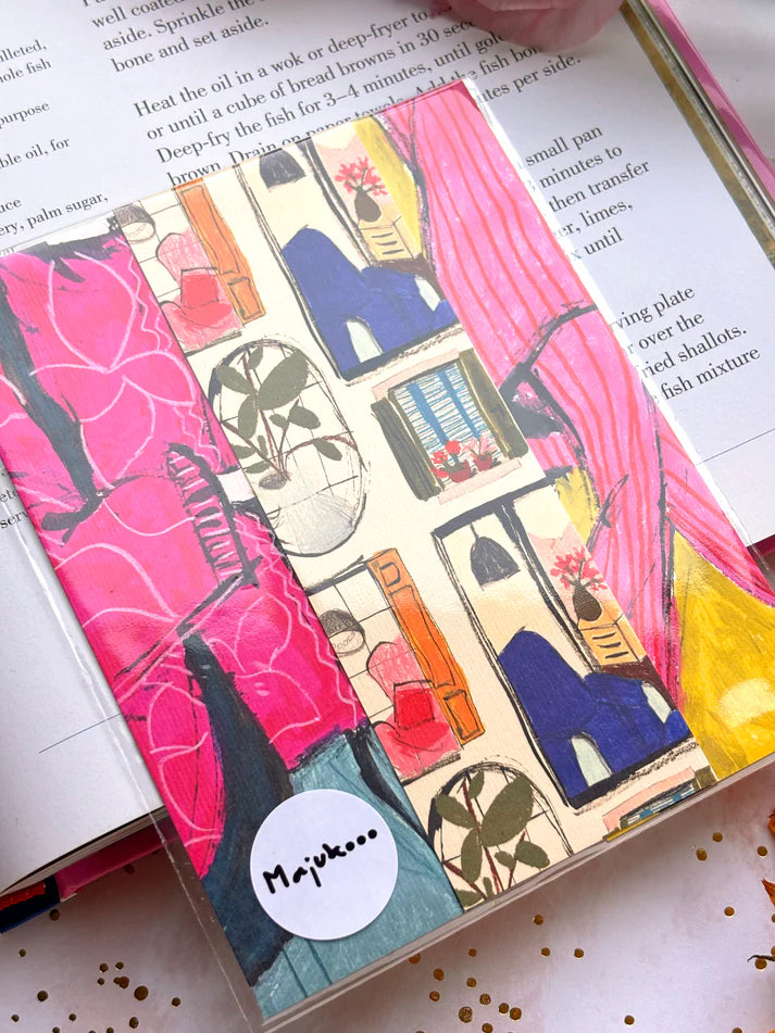 Colourful Illustrated Double Sided Bookmark Set of 3 | Majukooo