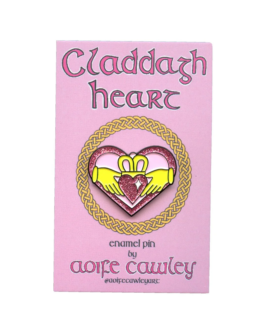 Claddagh Heart Enamel Pin | Aoife Cawley Art