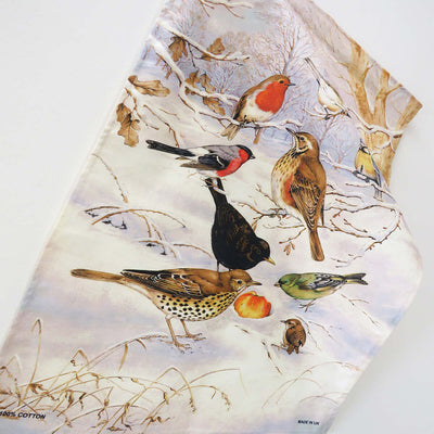 Winter Birds Tea Towel