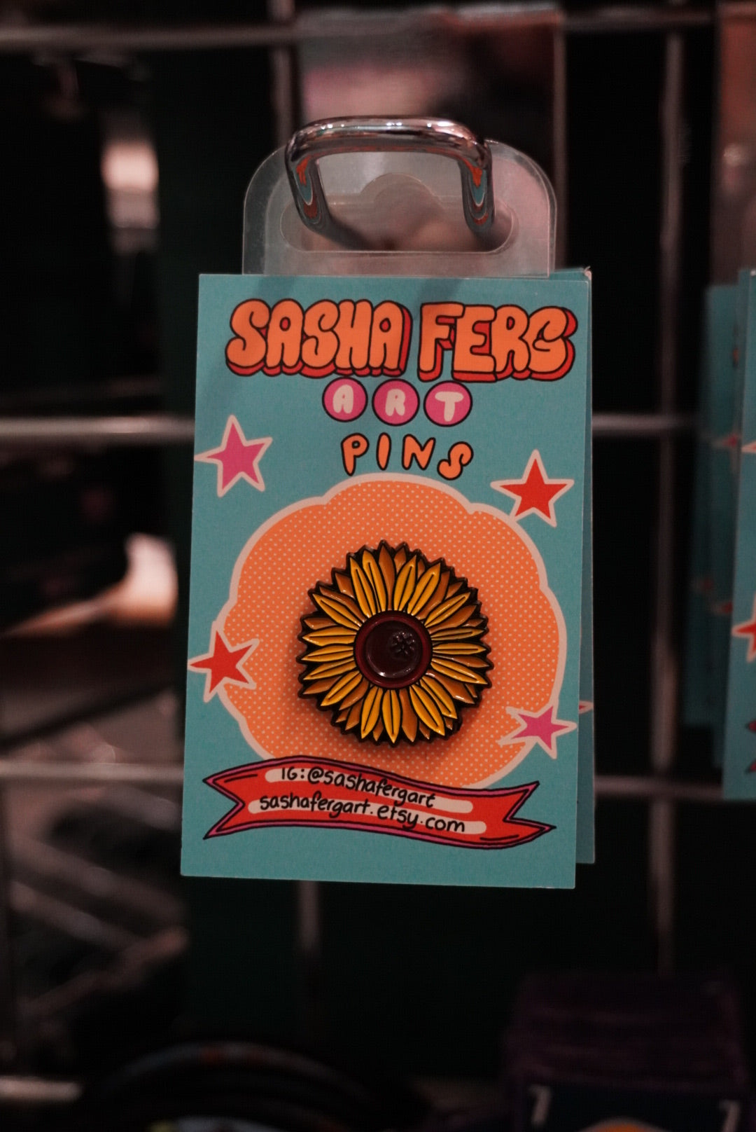 Sunflower Pin | Sasha Ferg Art