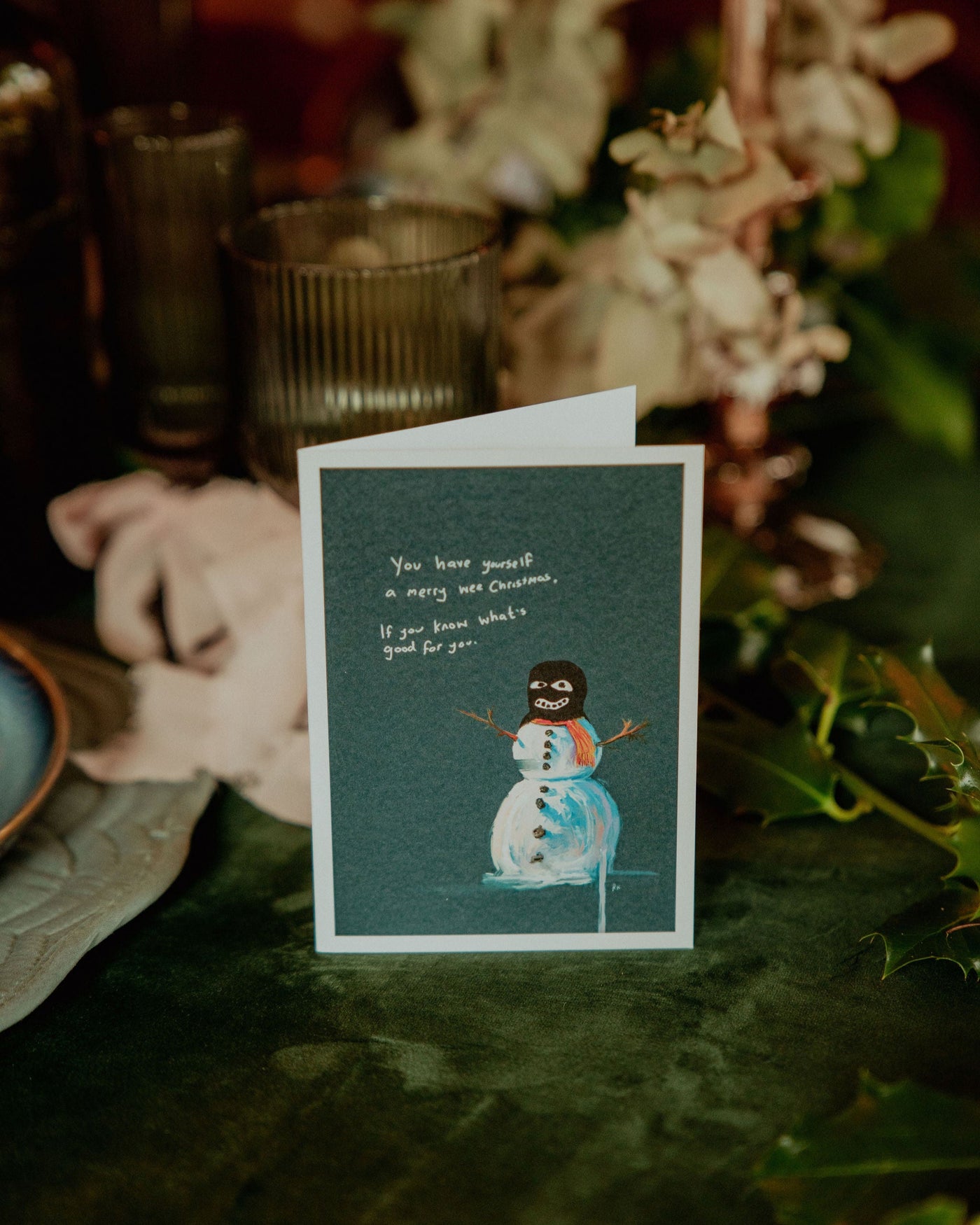 Belfast Snowman Christmas Card | Ricky Drew A Piccy