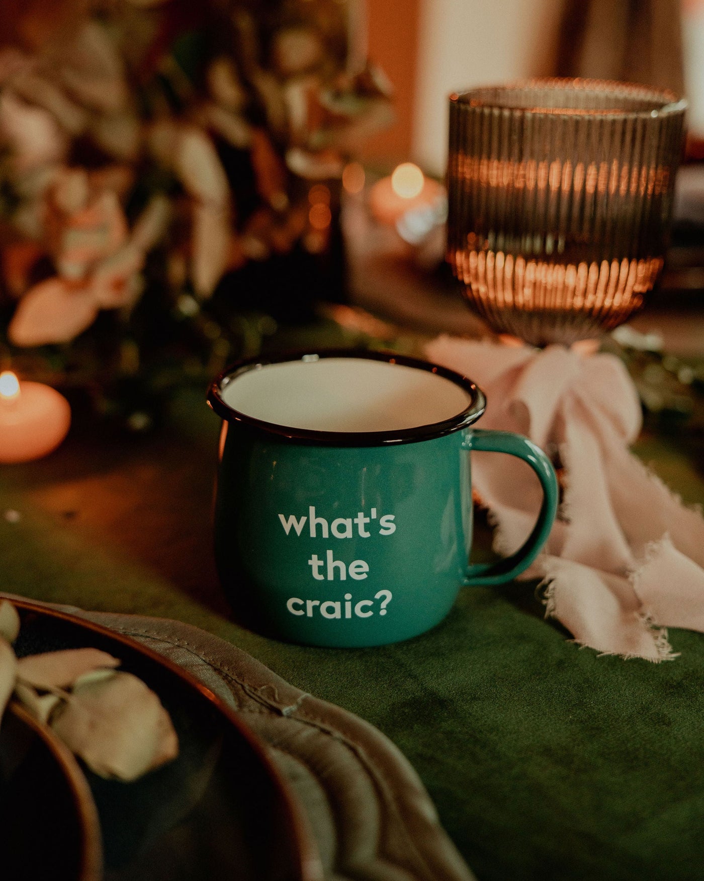 What's The Craic Enamel Mug | Born & Bred