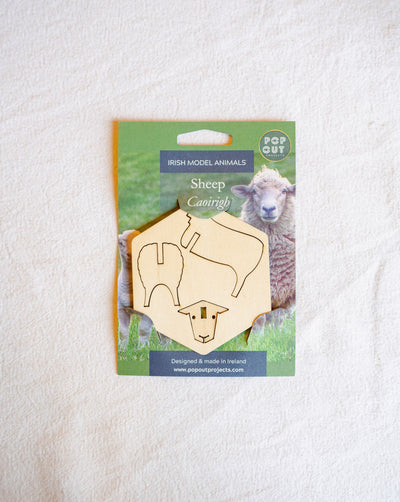 sheep wooden model