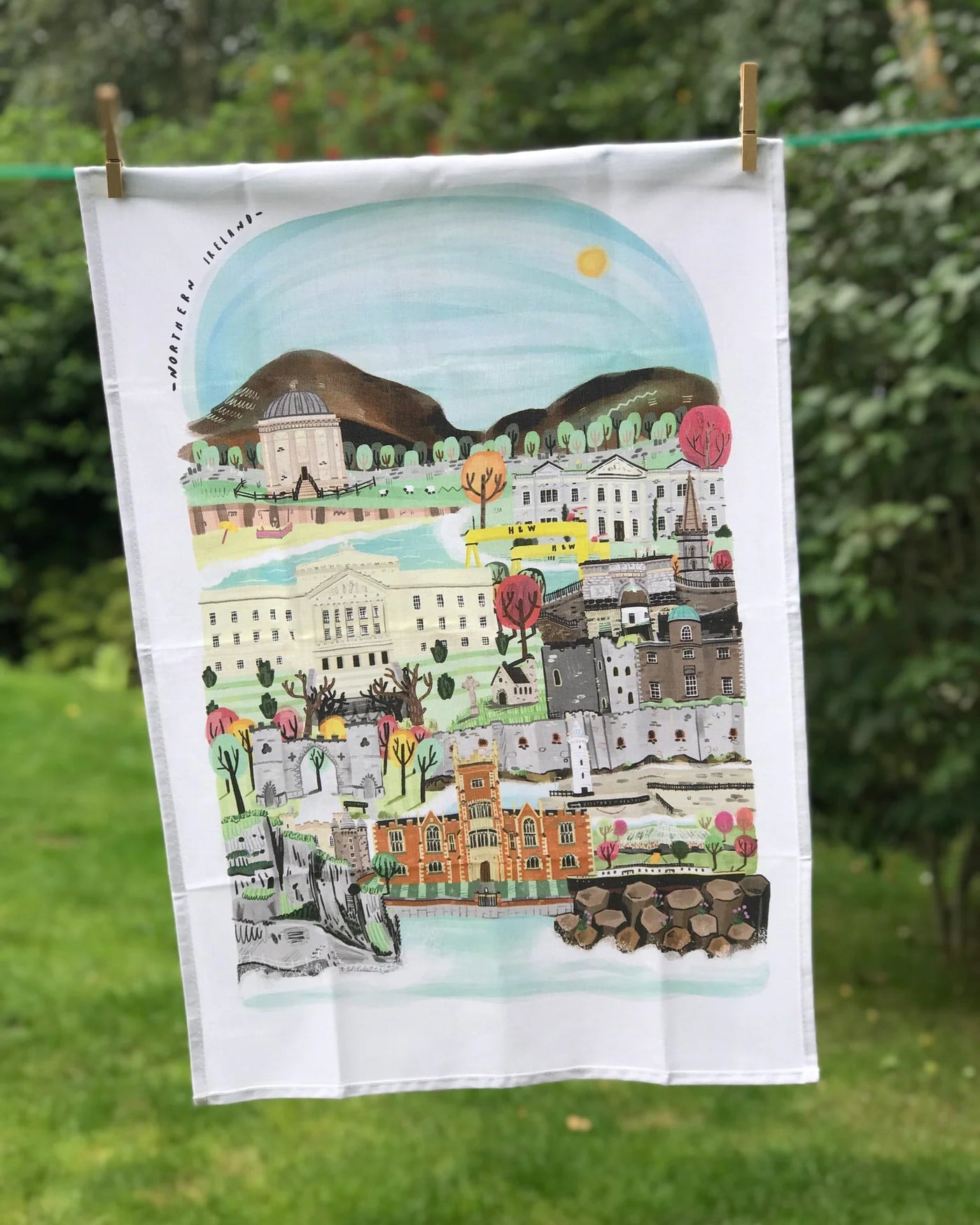 Northern Ireland Tea Towel | Peter Paints Pictures