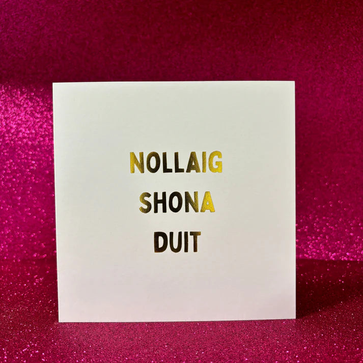 Nollaig Shona Duit Gold Card | Connect The Dots Design