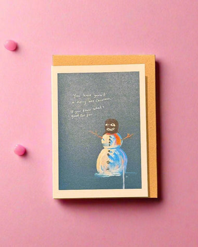 Belfast Snowman Christmas Card | Ricky Drew A Piccy