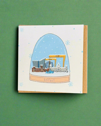 Belfast Snowglobe Christmas Card | Connect The Dots Design