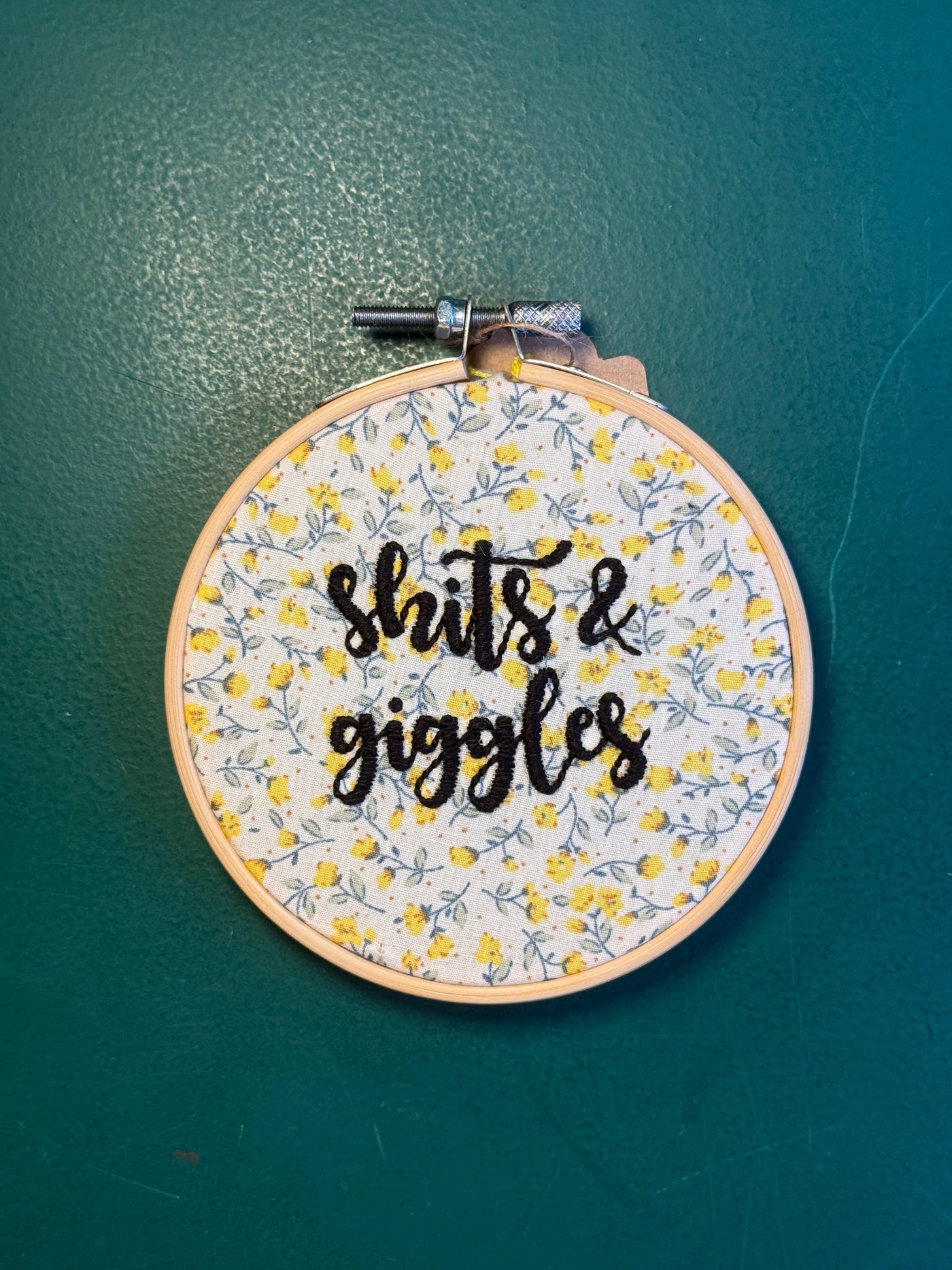 Shits & Giggles | 4” Embroidery Hoop | Charlotte Allen Creative Art