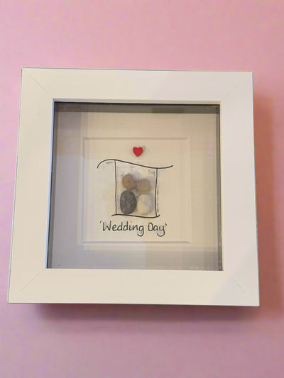 Wedding Day Pebble Art