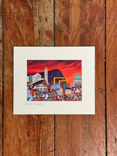 Red Belfast Cityscape Print | Olive Duffy