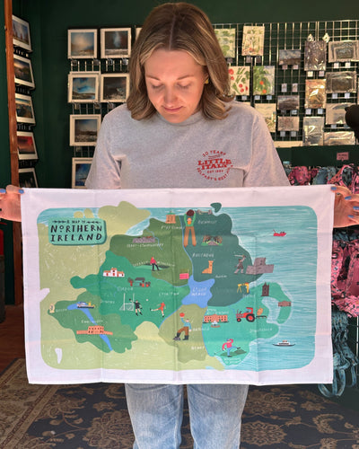 Map of Northern Ireland Tea Towel