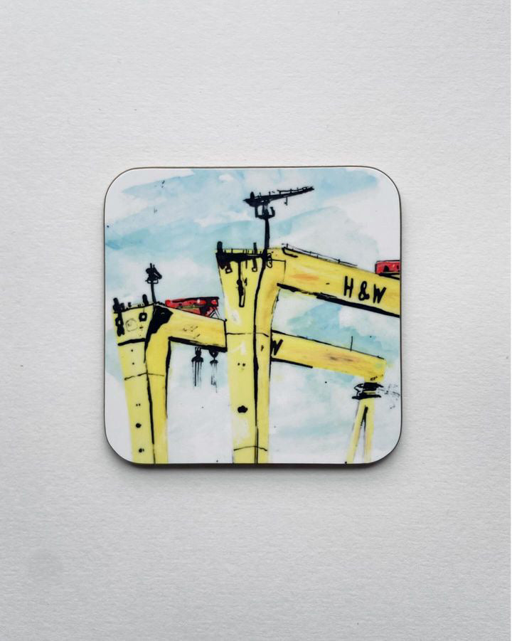 H & W Cranes Coaster | Lauren Kelso Illustrator