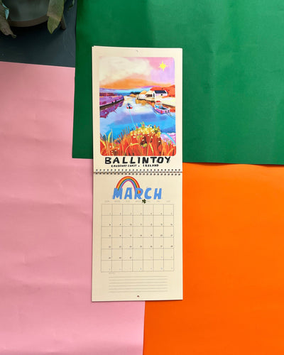 Open book with colorful cover on a multicolored surface