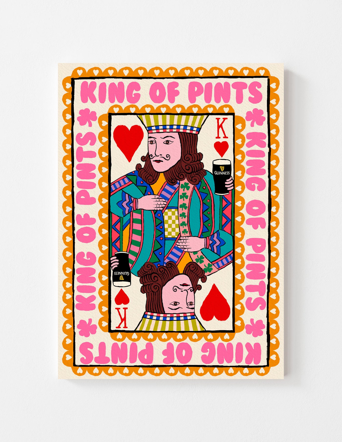 King of Pints Playing Card Print | Mauds Studio