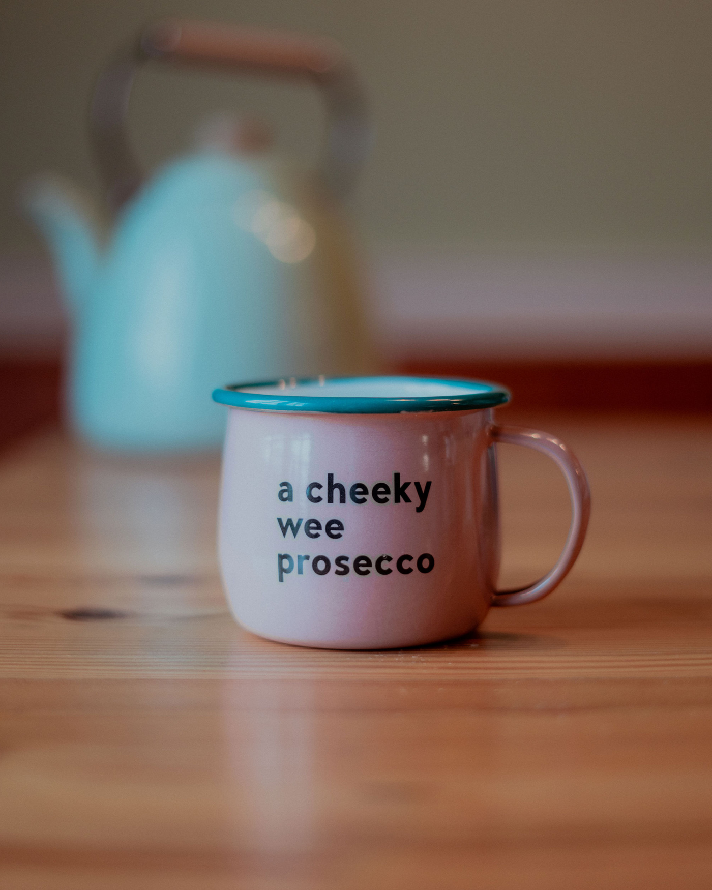 A Cheeky Wee Prosecco Enamel Mug