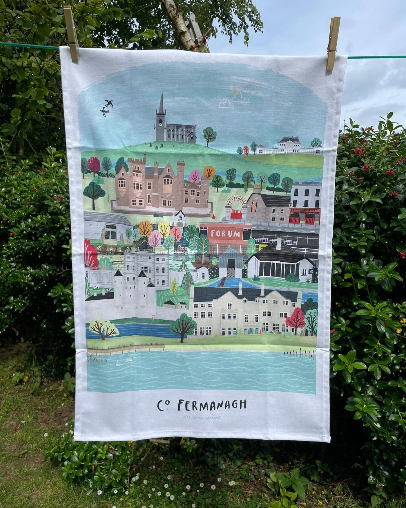 Co. Fermanagh Tea Towel