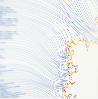 Wild Atlantic Way Map Cowfield Print