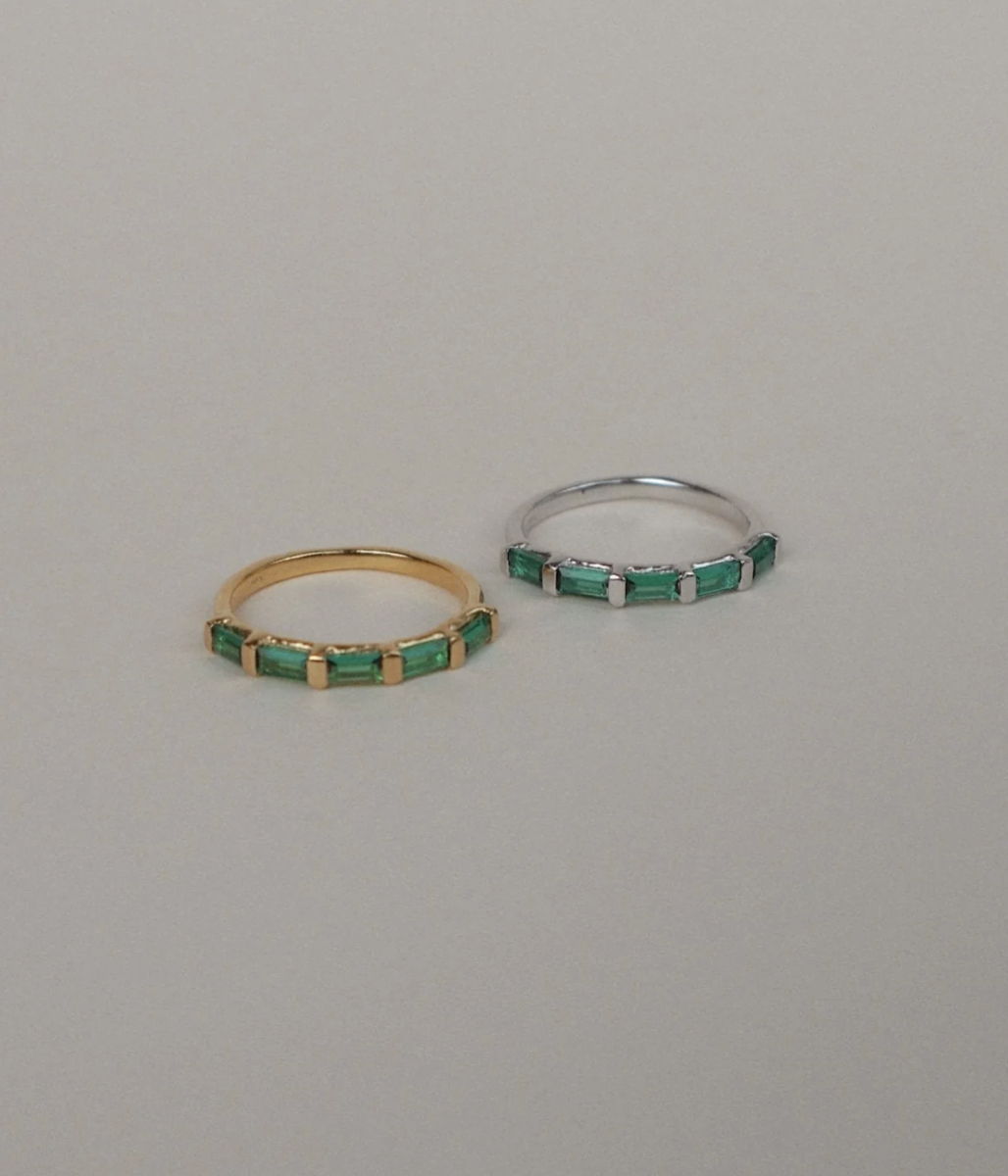 Evie Eternity Green Ring | Lines & Current