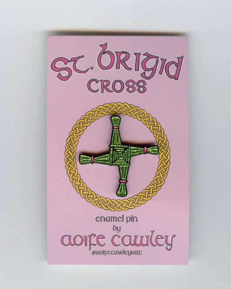 St.Brigid Cross Enamel Pin | Aoife Cawley Art