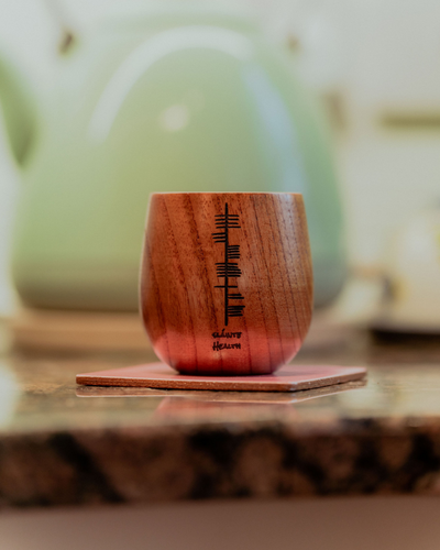 Slainte - Health | Irish Ogham Engraved Wooden Cup