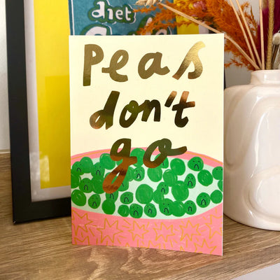 Peas Don’t Go Card | Kerrie Illustrates