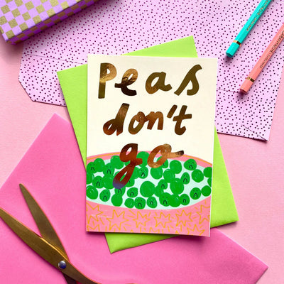 Peas Don’t Go Card | Kerrie Illustrates