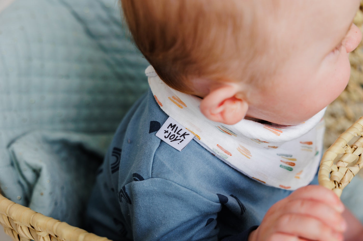 Abstract Rainbow Striped Bib | Milk & Joy