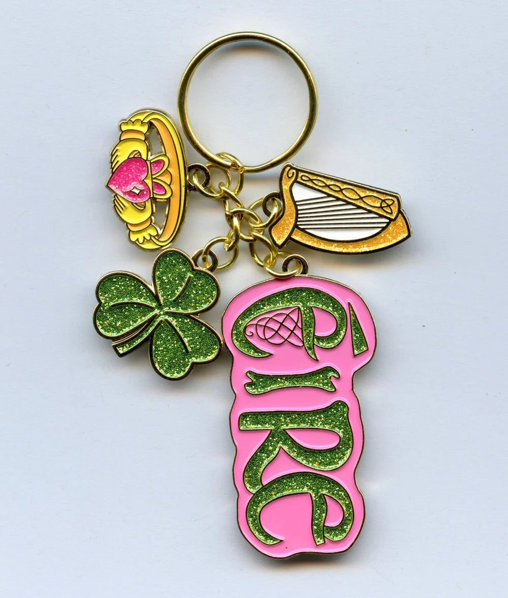 Éire Charm Enamel Keyring | Aoife Cawley Art