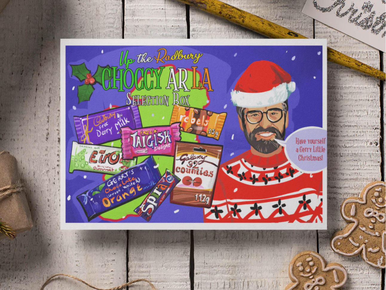 Choccy Ar La Christmas Card | Derry Nice Things